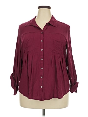 Style&Co 3/4 Sleeve Button-Down Shirt (view 1)