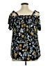 Lane Bryant Black Short Sleeve Blouse Size 14 - 16 Plus - photo 2