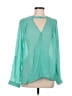 Umgee Teal Long Sleeve Blouse Size M - photo 1