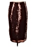 Express 100% Polyester Metallic Burgundy Casual Skirt Size S - photo 1
