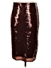 Express 100% Polyester Metallic Burgundy Casual Skirt Size S - photo 2
