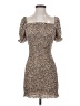 Trixxi 100% Polyester Animal Print Tan Cocktail Dress Size S - photo 1