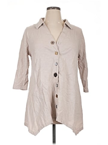 Soft Surroundings 3/4 Sleeve Button-Down Shirt (view 1)