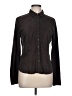 Kenneth Cole New York 100% Polyester Chevron-herringbone Black Long Sleeve Blouse Size L - photo 1