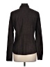Kenneth Cole New York 100% Polyester Chevron-herringbone Black Long Sleeve Blouse Size L - photo 2