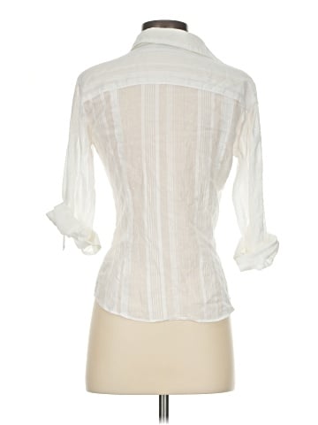 New York & Company 3/4 Sleeve Button-Down Shirt (view 2)