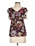 Boston Proper 100% Polyester Purple Short Sleeve Blouse Size 2 - photo 1