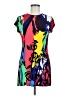 Eva Varro Graphic Blue Casual Dress Size M - photo 1