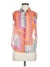 Tramp 100% Polyester Color Block Orange Sleeveless Blouse Size M - photo 1