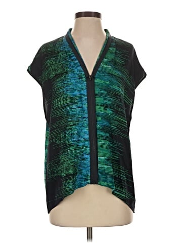 Elie Tahari Short Sleeve Silk Top (view 1)