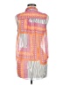 Tramp 100% Polyester Color Block Orange Sleeveless Blouse Size M - photo 2