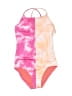 Breaking Waves Tie-dye Pink One Piece Swimsuit Size 6 - 6X - photo 1
