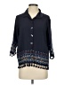 John Mark Blue 3/4 Sleeve Button-Down Shirt Size S (petite) - photo 1