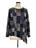 New Directions Blue Long Sleeve Blouse Size XL - photo 1