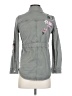 White House Black Market Floral Gray Jacket Size 2 Petite - photo 2