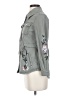 White House Black Market Floral Gray Jacket Size 2 Petite - photo 5