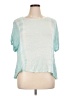 New Directions 100% Viscose Teal Short Sleeve Blouse Size XL - photo 1