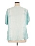 New Directions 100% Viscose Teal Short Sleeve Blouse Size XL - photo 2