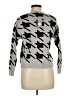 Splendid 100% Cotton Houndstooth Silver Pullover Sweater Size 8 - photo 2