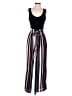 June & Hudson Stripes Blue Black Jumpsuit Size M - photo 1