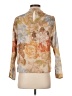 Zara Floral Tan Long Sleeve Blouse Size XS - photo 2