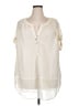 Daniel Rainn Ivory Short Sleeve Blouse Size 1X - photo 1
