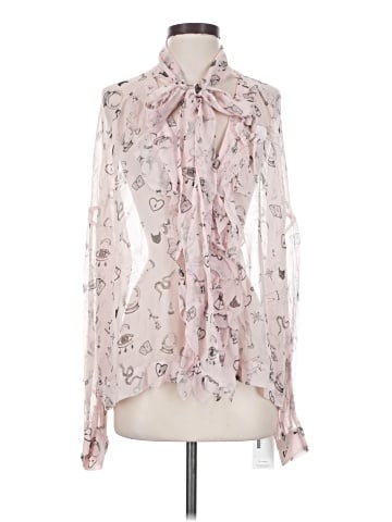 Le Superbe Long Sleeve Silk Top (view 1)