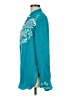 Bob Mackie 100% Silk Teal Kimono Size M - photo 5