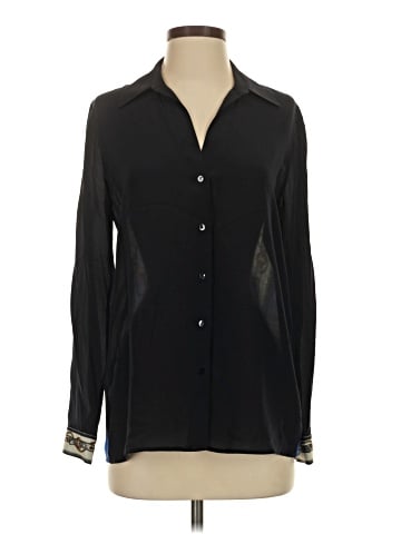 L'Agence Long Sleeve Silk Top (view 1)