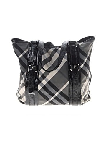 Burberry Black Beat Check Victoria Tote (view 1)