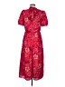 Julia Jordan 100% Polyester Paisley Red Casual Dress Size 8 - photo 2