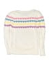 OshKosh B'gosh 100% Cotton Hearts Ivory Pullover Sweater Size 12 - photo 2