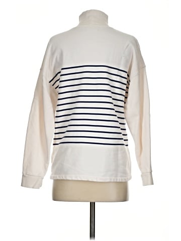 Madewell (Re)sourced Cotton Mockneck Pocket Sweatshirt in Nautical Stripe (view 2)