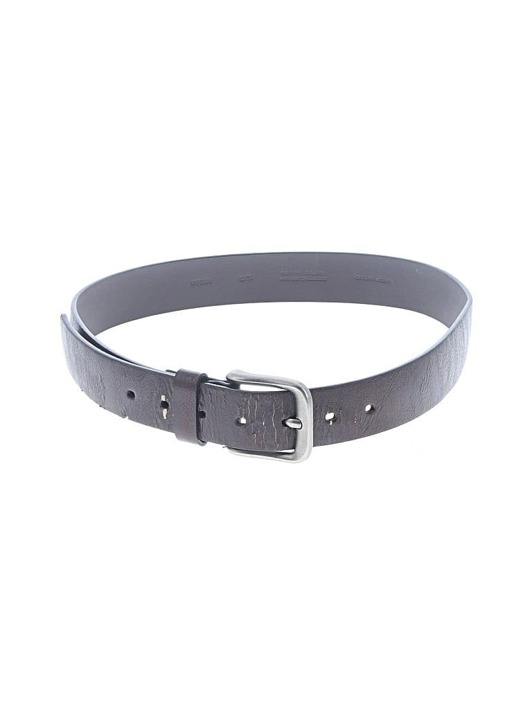 Pre-owned Perry Ellis Leather Belt In Gray