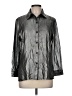 Draper's & Damon's 100% Polyester Metallic Silver Long Sleeve Blouse Size M (petite) - photo 1