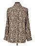 Talbots 100% Polyester Animal Print Brown Long Sleeve Blouse Size L - photo 2