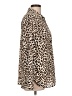 Talbots 100% Polyester Animal Print Brown Long Sleeve Blouse Size L - photo 4