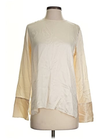 Vince. Long Sleeve Silk Top (view 1)