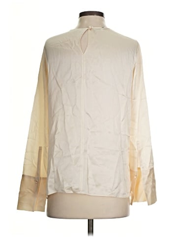 Vince. Long Sleeve Silk Top (view 2)