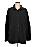 Torrid Solid Black Long Sleeve Button-Down Shirt Size Lg Plus (0) - photo 1