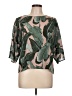 Weekend Max Mara Tropical Green Short Sleeve Blouse Size 10 - photo 1