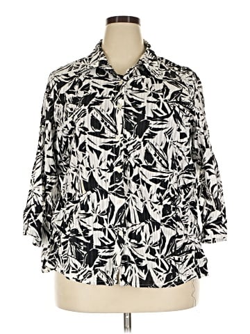 Cathy Daniels 3/4 Sleeve Button-Down Shirt (view 1)