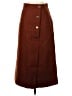 NAIN Solid Brown Casual Skirt Size S - photo 1