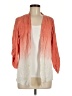 Chico's 100% Linen Orange Cardigan Size Med (1) - photo 1