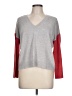 Lilla P Color Block Gray Pullover Sweater Size L - photo 1