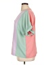 Bibi 100% Polyester Color Block Pink 3/4 Sleeve Blouse Size XL - photo 5