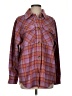 Steve Madden Plaid Burgundy Long Sleeve Button-Down Shirt Size S - photo 1