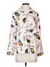 Mishca 100% Polyester Print Ivory Long Sleeve Blouse Size S - photo 1