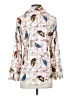 Mishca 100% Polyester Print Ivory Long Sleeve Blouse Size S - photo 2
