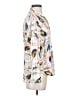Mishca 100% Polyester Print Ivory Long Sleeve Blouse Size S - photo 4